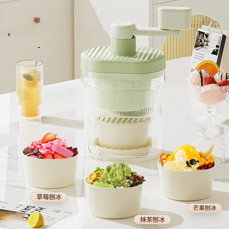 Compact Shaved Ice Crusher for Smoothies &amp; Camping | Portable Manual Ice Maker