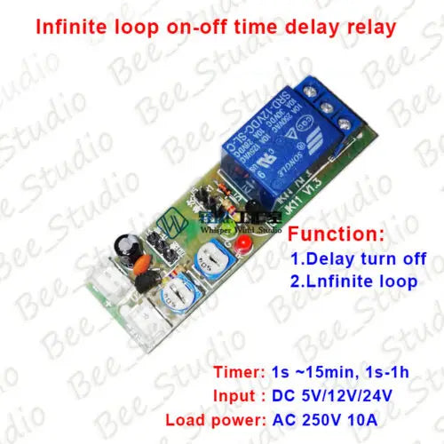 DC Timer Relay Switch &ndash; Precise Cycle Delay Control