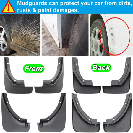 4x/Set Molded Car Mud Flaps Splash Guards For Kia Seltos SP2 2019 - 2025 Mudflaps Mudguards Car Front Rear Wheel Tyre Styling by InterCyprus Trading Ltd