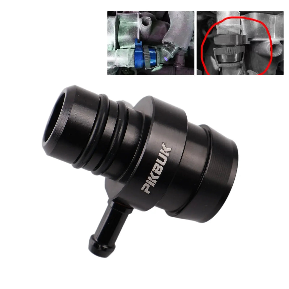 PIKBUK Aluminum Turbo Boost Tap Vacuum Sensor Adaptor for VW GTI Golf MK6 5 Audi A3 4 TT Leon 1.8 2.0TSI by InterCyprus Trading Ltd