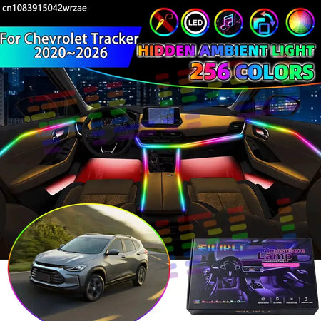 For Chevrolet Tracker 2020~2026 2021 2022 RGB Car Interior Ambient Lights Strips Breathing Lighting Kit App Control LED strips by InterCyprus Trading Ltd