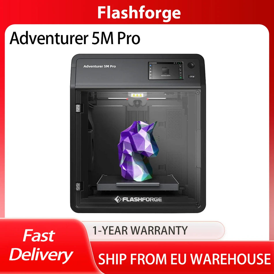 Impresora 3D Flashforge Adventurer 5M Pro con monitoreo por cámara, nivelación automática, 220x220x220mm