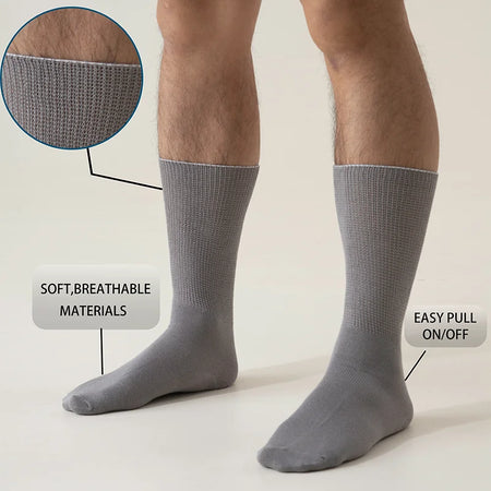 ZEXOLAP 6 Pairs Diabetic Socks &ndash; Comfortable Moisture Wicking Fabric