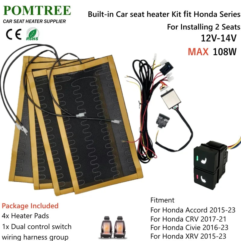 Sada vyhřívání autosedačky Honda Accord, CR-V s 12V slitinovými vyhřívacími podložkami