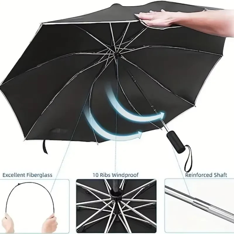 Inverted Umbrella &ndash; Large Windproof Reverse Teflon Coat