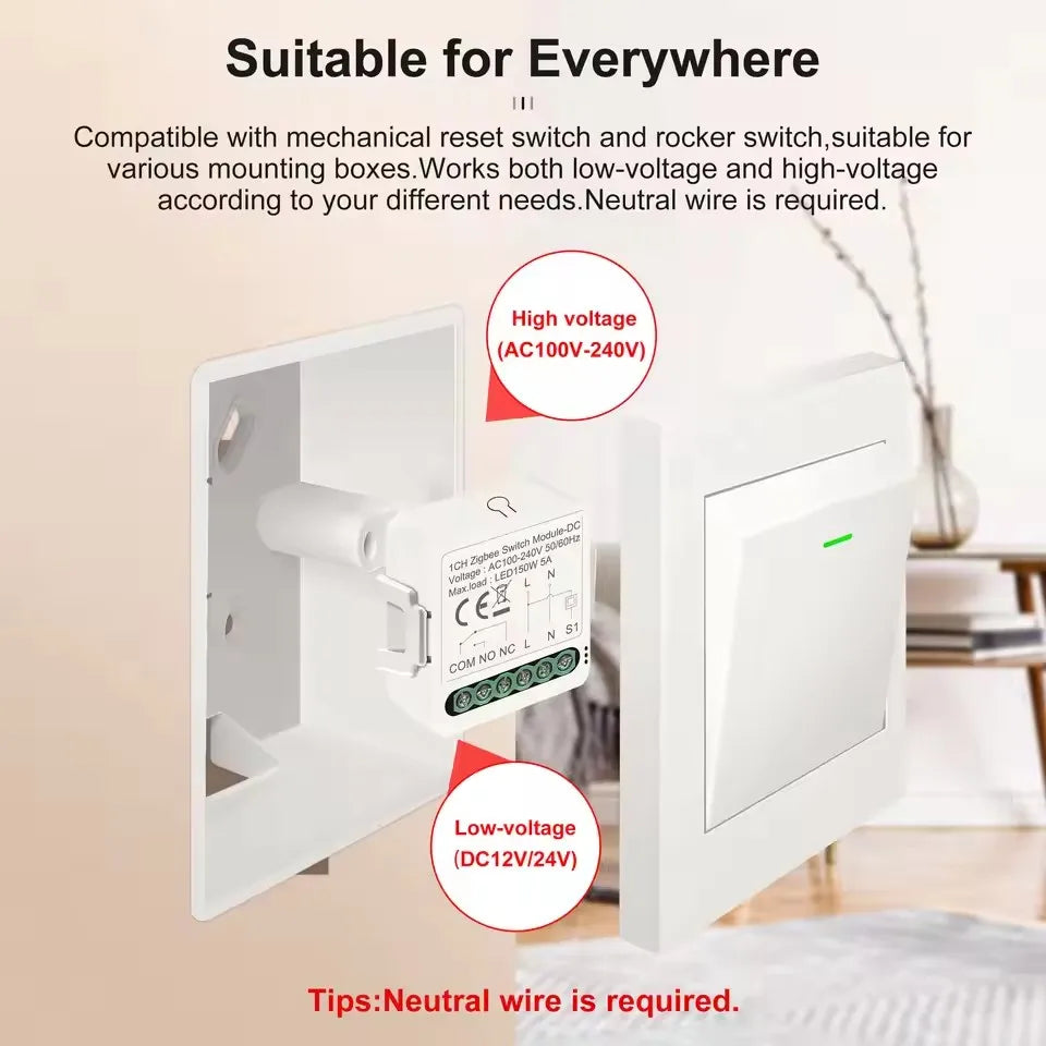Tuya Wifi Dry Switch Zigbee Module &ndash; Works With Alexa