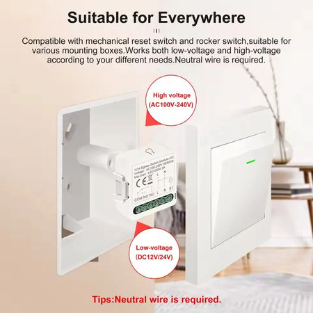 Tuya Wifi Dry Switch Zigbee Module &ndash; Works With Alexa