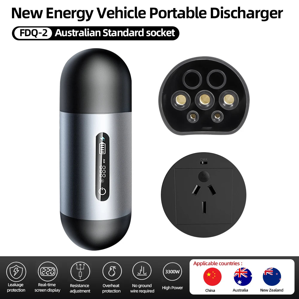 Portable Discharger For New Energy Vehicle - 3300W Overheat AU