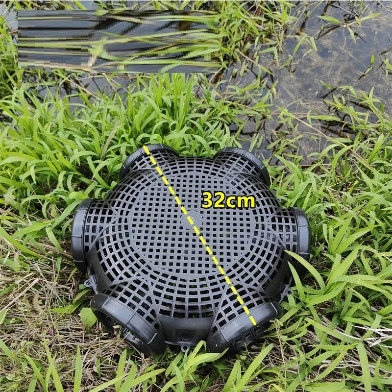 Durable Black Fish Net Cage for Eel and Loach Fishing - Plastic Trap Pot