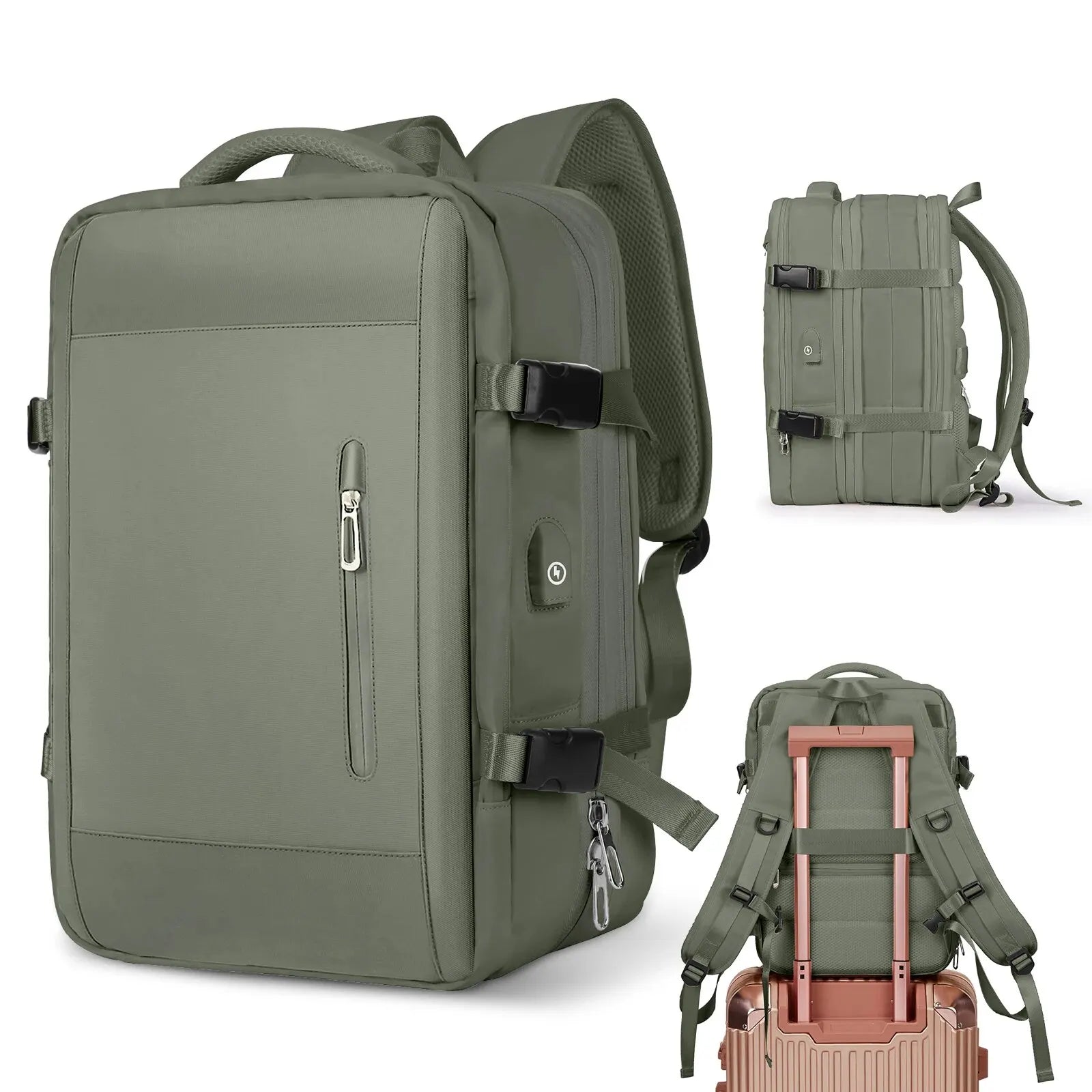 Likros Men Backpack - Waterproof And Expandable Travel Bag Green-916009