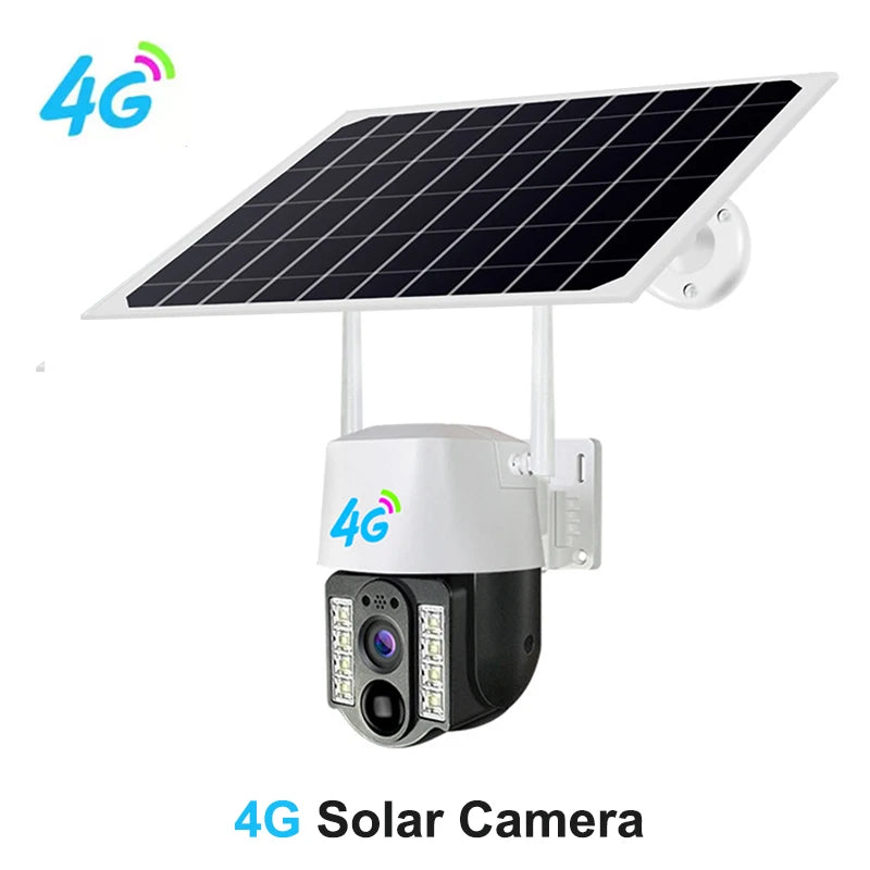 Solar WiFi PTZ Camera 4G Sim 10X Zoom &ndash; Auto Tracking 4G Camera No Card