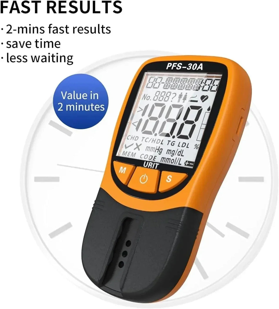 Ανιχνευτής Λιπιδίων Αίματος με Κιτ 10 Ταινιών Χοληστερόλης