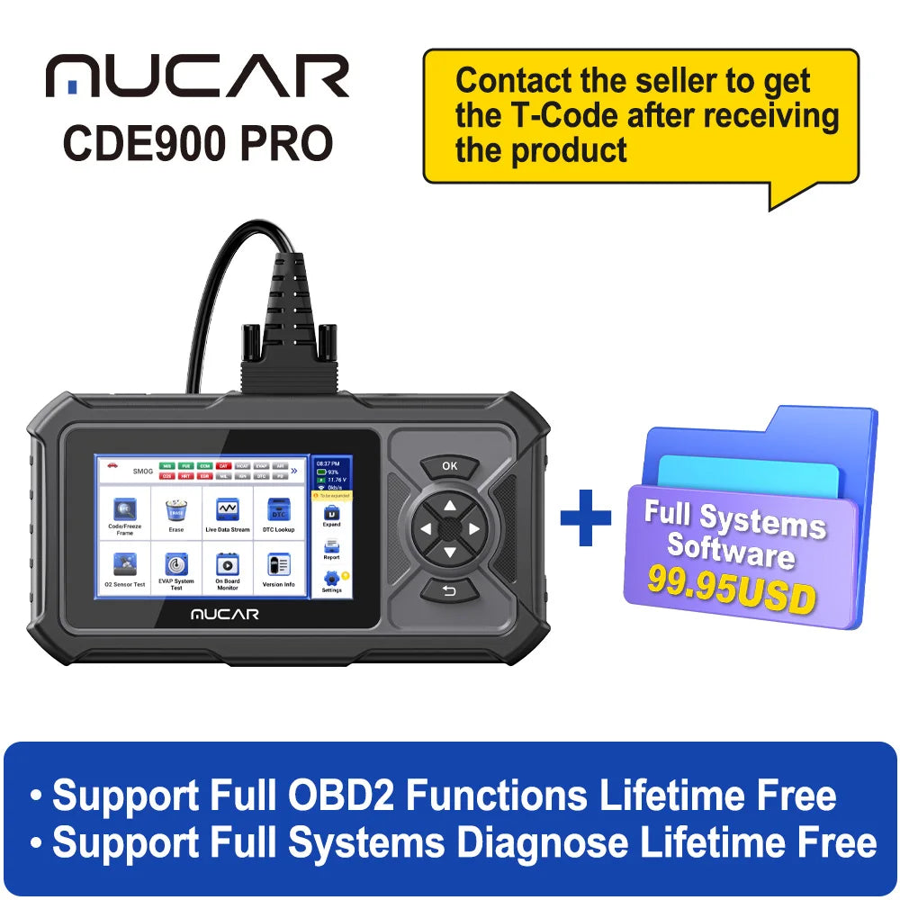 MUCAR CDE900 Pro OBD2 Scanner &ndash; Full System Diagnostics CDE900 PRO Add NO.4 / Russian Federation