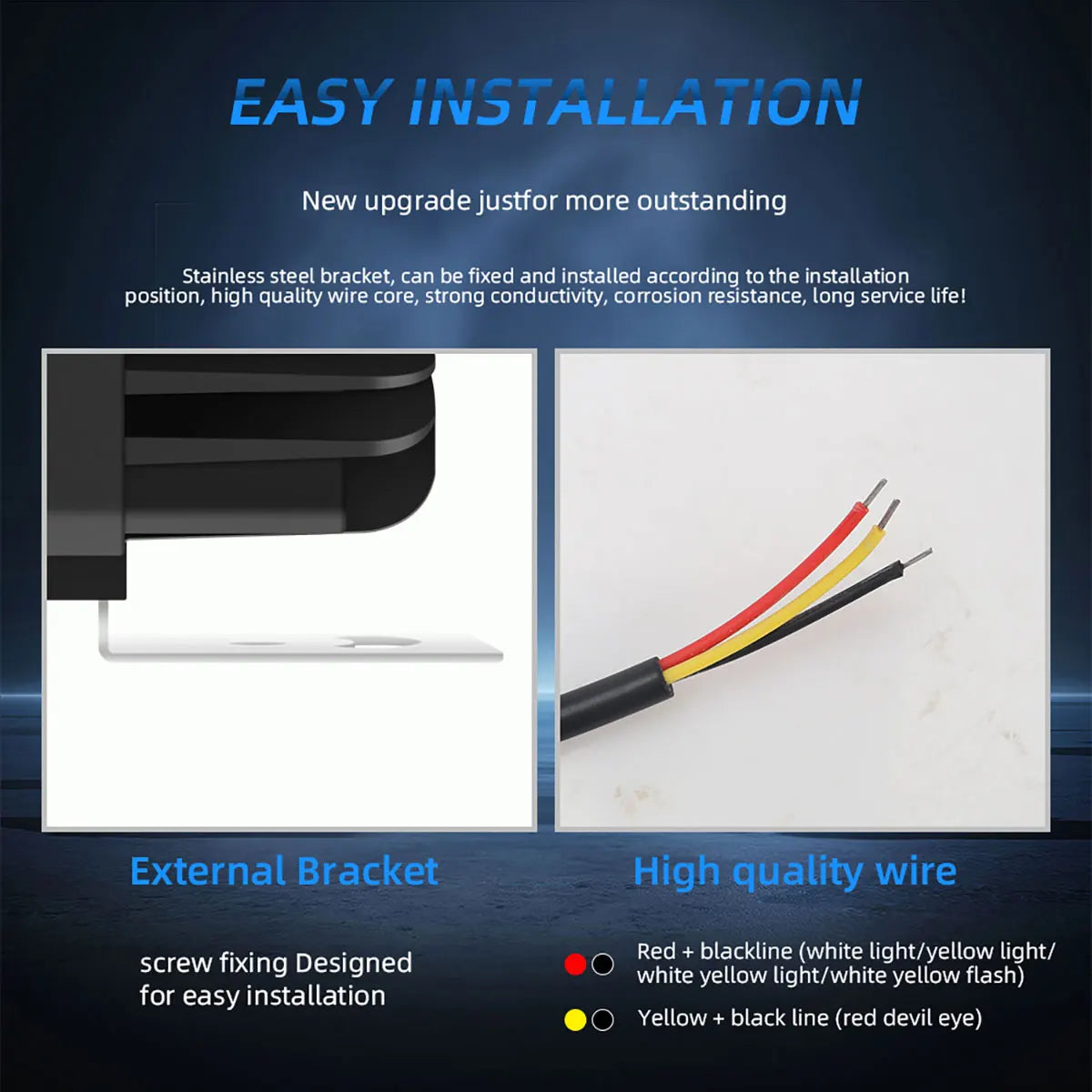 Kevanly Motorcycle LED Spotlight &ndash; Dual Color White Yellow Flashing Fog Light