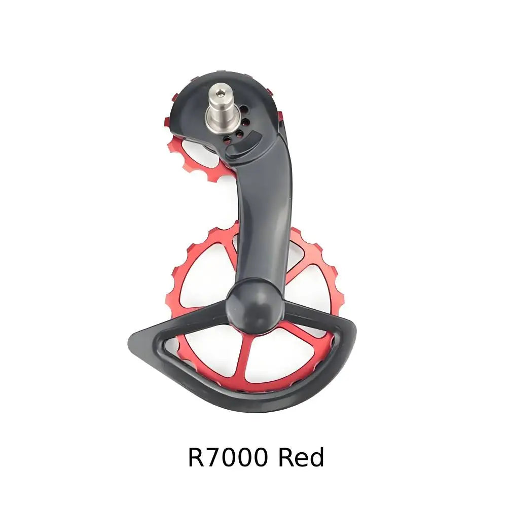 Rigging Sheaves Road Bike Carbon Fiber Ceramic Bearing Guide Wheel &ndash; High Performance Rear Wheel Pulley for Gearbox R7000 Red
