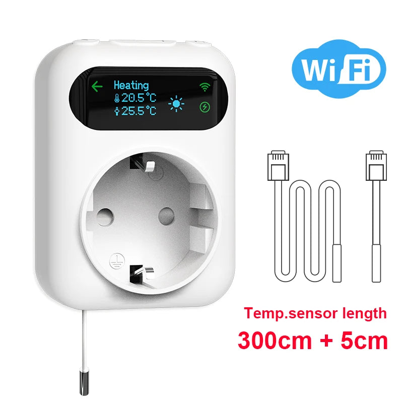 Tuya WiFi Thermostat Socket 16A Outlet &ndash; Remote Control WiFi
