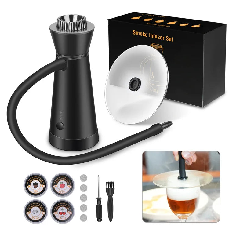 Smart Smoker Machine for Cocktail Drinks &ndash; Three Wind Modes Black Smoker Kit