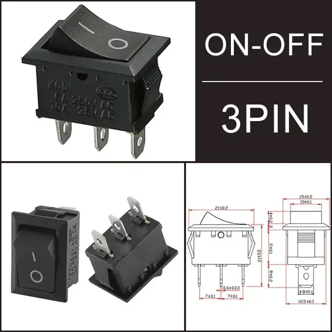 KCD1 Snap-in Boat Rocker Switch &ndash; Reliable ON/OFF Control