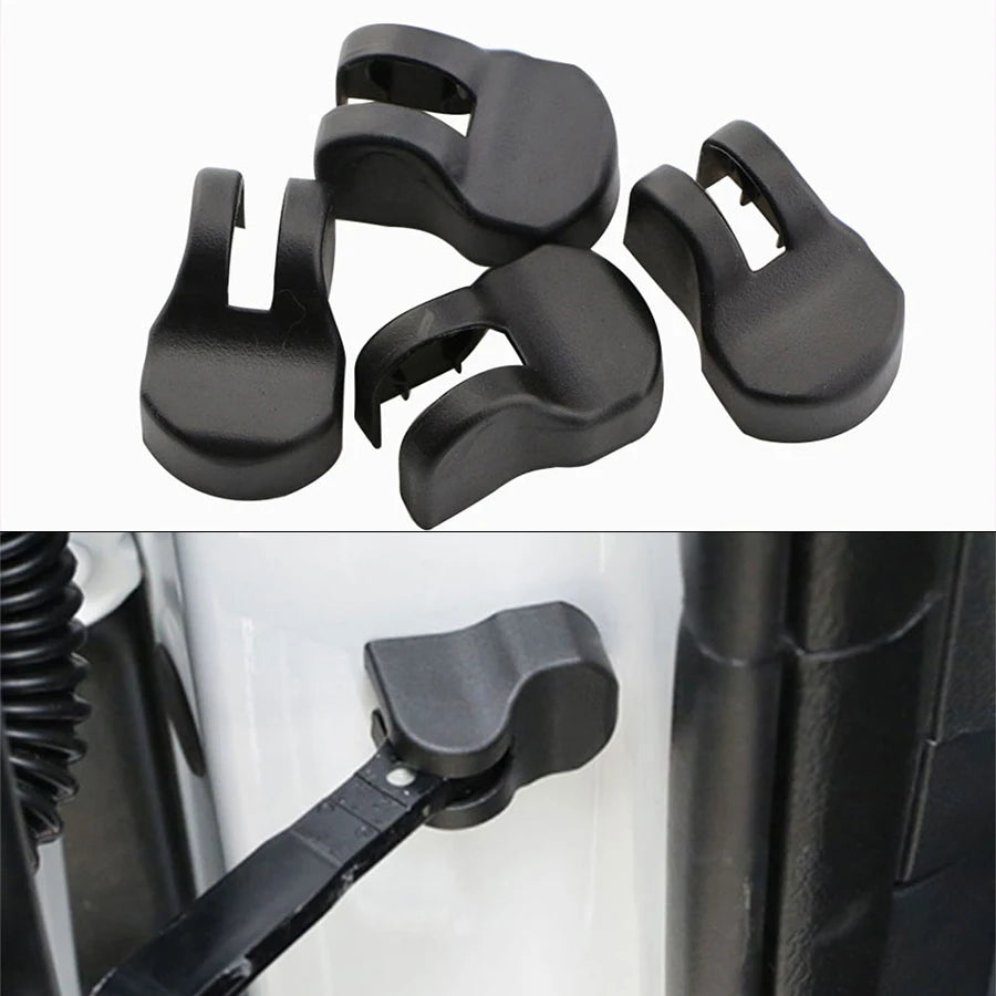 Juego de cubiertas para limitadores de puerta para Kia Rio - protectores de puerta de coche ABS negros, 4 piezas, protección de bordes