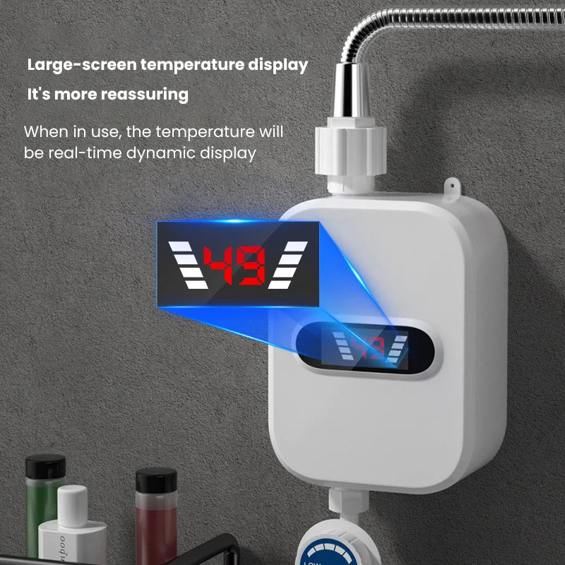 3500W Wasserheizer Dusche 220V EU-Stecker – digitale Anzeige