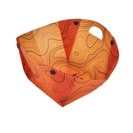 Outdoor Portable Foldable Camping Tableware Food Grade Orange Washbasin