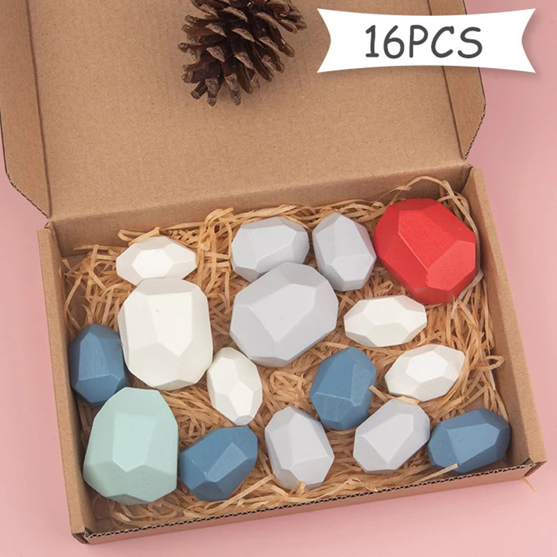 Brozebra BZS10020 Wooden Balance Blocks &ndash; Stacking Toy F-Boxed 16pcs