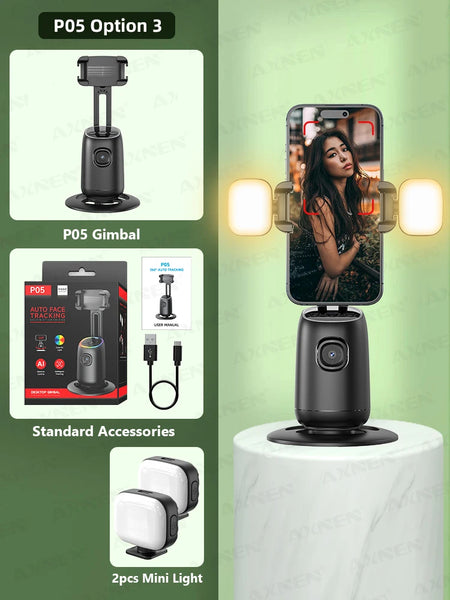 AXNEN P05 Gimbal Stabilizer &ndash; AI Face Tracking and 360 Degree Rotation P05 Option 3 / CHINA