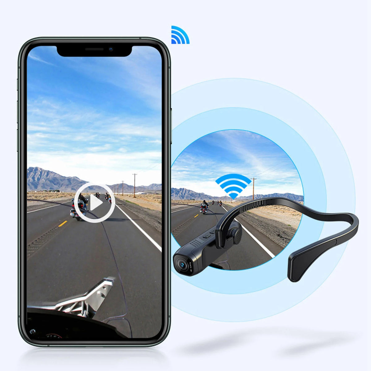 4K Head Mounted Camera &ndash; Waterproof Wearable Design for Outdoor Sports