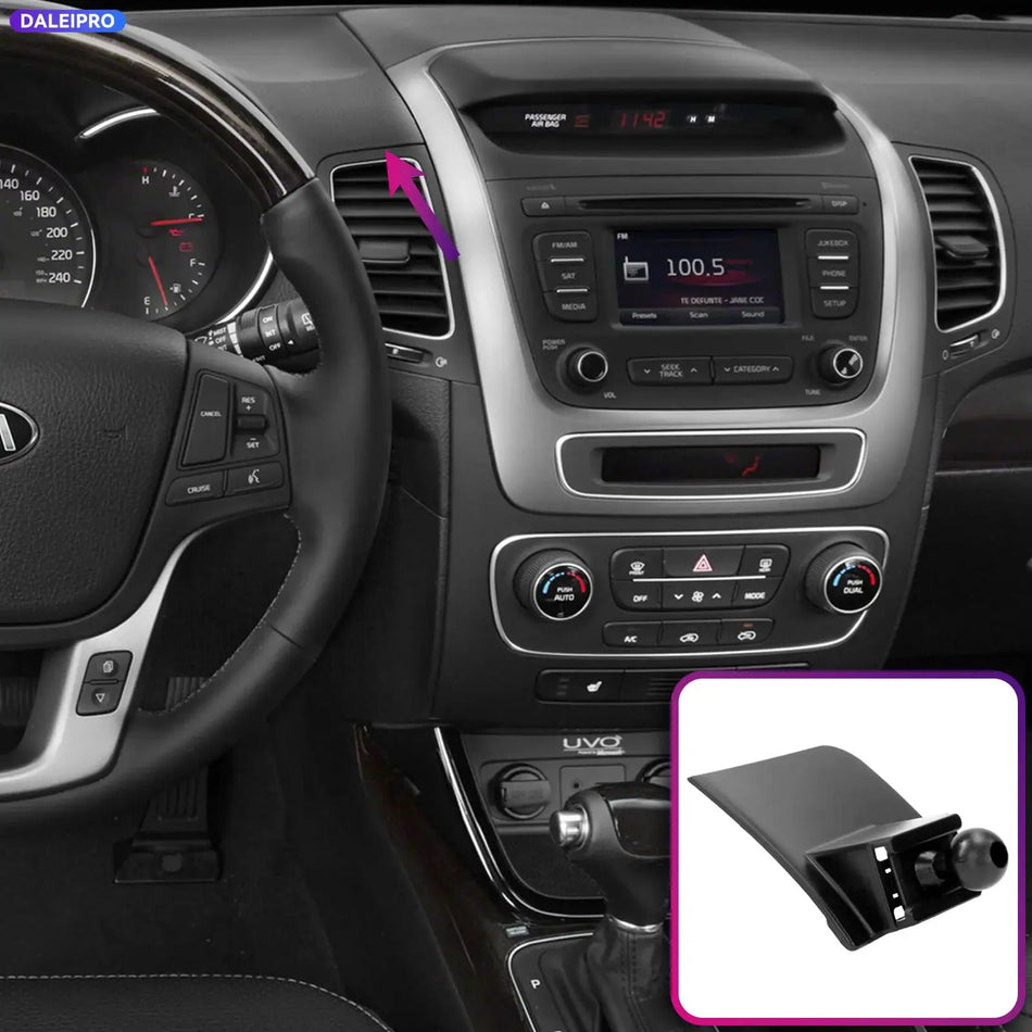 Car Phone Holder With ABS Base And 66W Charging For Kia Sorento XM 2009-2014 by InterCyprus Trading Ltd