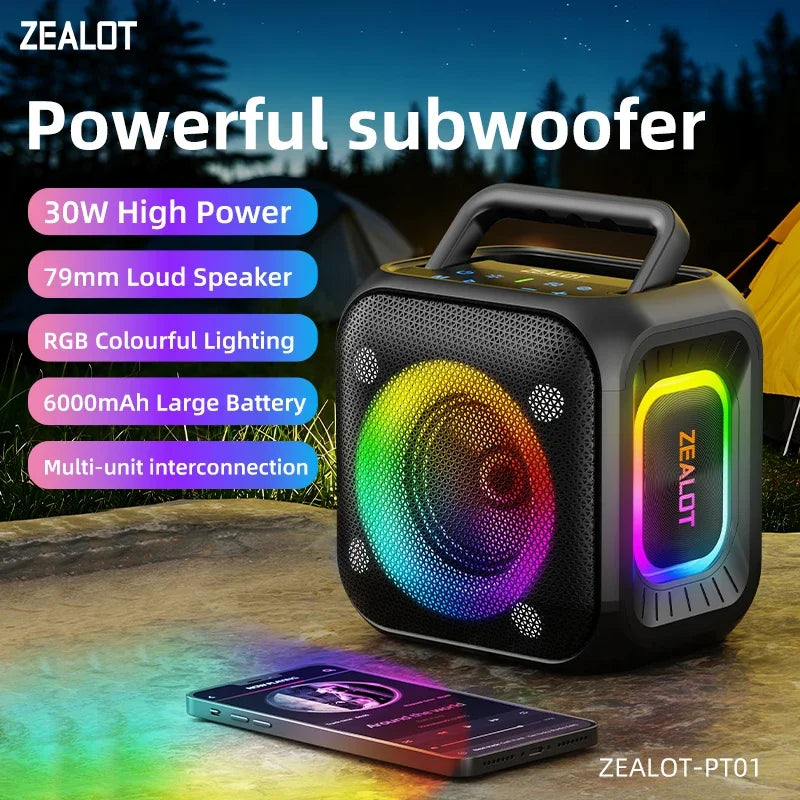 ZEALOT-PT01 Portable Bluetooth Speaker &ndash; IPX6 Waterproof