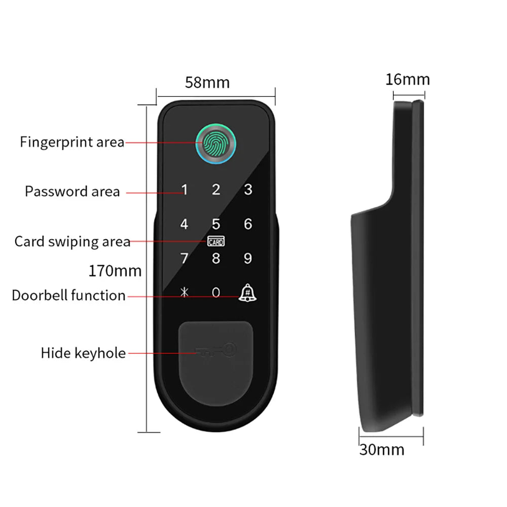 Bluetooth Tuya App Fingerprint Smart Door Lock | Secure, Smart, and Convenient Access
