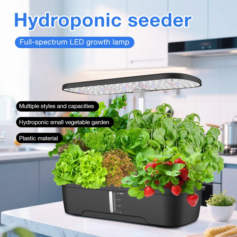 6 Hole Indoor Garden Hydroponics Kit &ndash; Full Spectrum LED