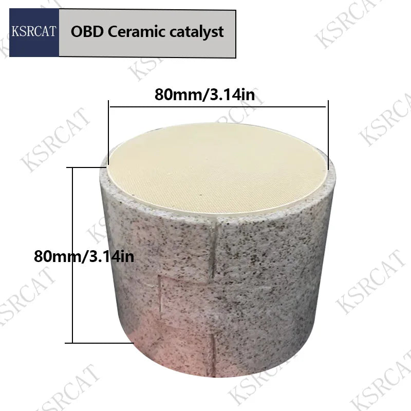 Convertitore Catalitico a Tre Vie con Supporto Ceramico per Scarico Universale 80X80mm