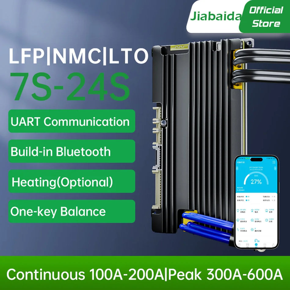 Τζιαμπαϊντα Bluetooth Θερμαινόμενο Έξυπνο BMS 7S 24S 24V 48V 72V