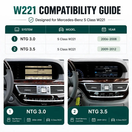 10.25″ Screen Wireless CarPlay for Mercedes Benz S-Class/CL W221 NTG3.0/3.5 System 2006-2012 With Android Auto Navigation BT GPS by InterCyprus Trading Ltd
