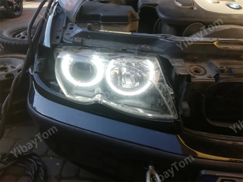 Kit Anello Halo LED Bianco per BMW E36 E38 E39 E46 Serie