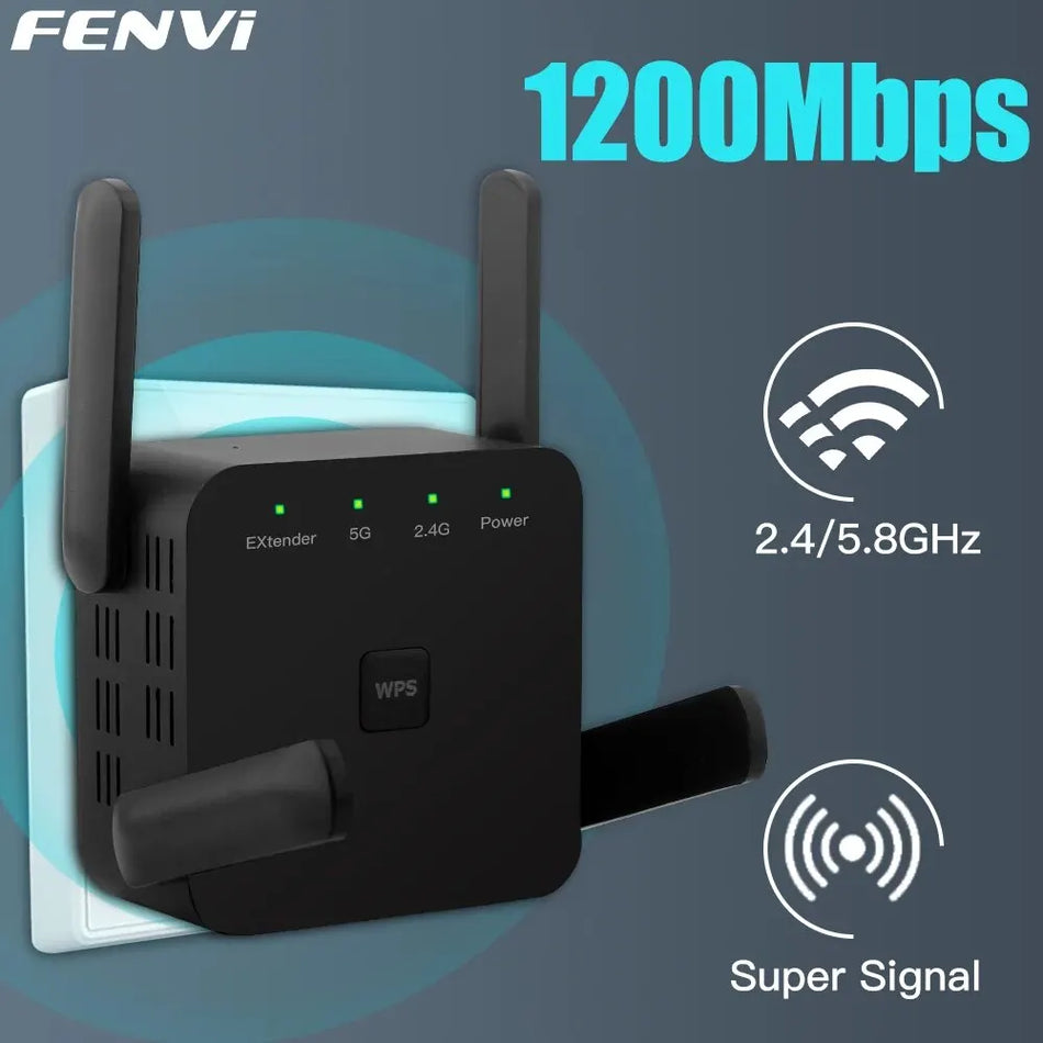 FENVI 5Ghz AC1200 WiFi Repeater &ndash; Fast Dual Band Extender European standard