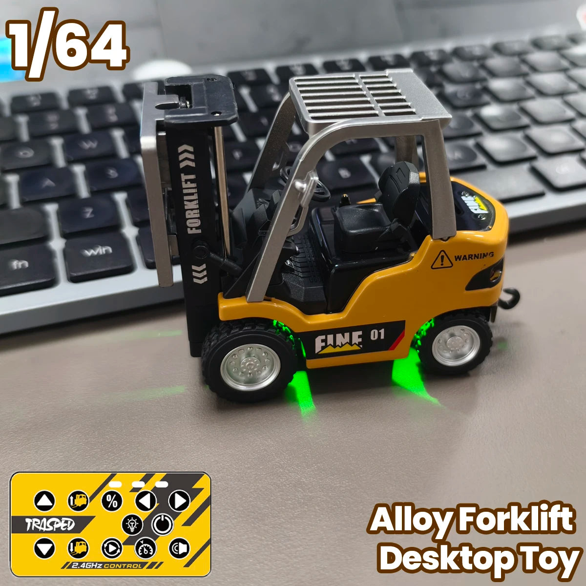 Mini Rc Forklift 1 By 64 Alloy Diecast Car &ndash; Remote Control