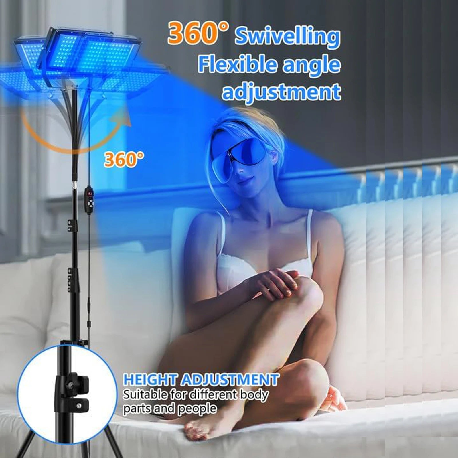 50W Ultraviolet Tanning Lamp Tripod Solarium &ndash; Blue Light