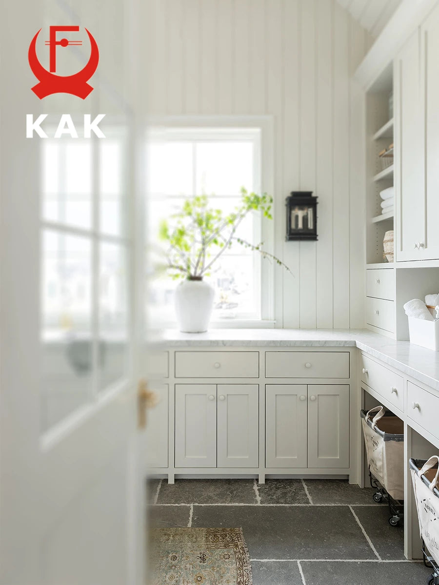 KAK Чисто Белая Алюминиевая Ручка Для Шкафа Один Отверстие