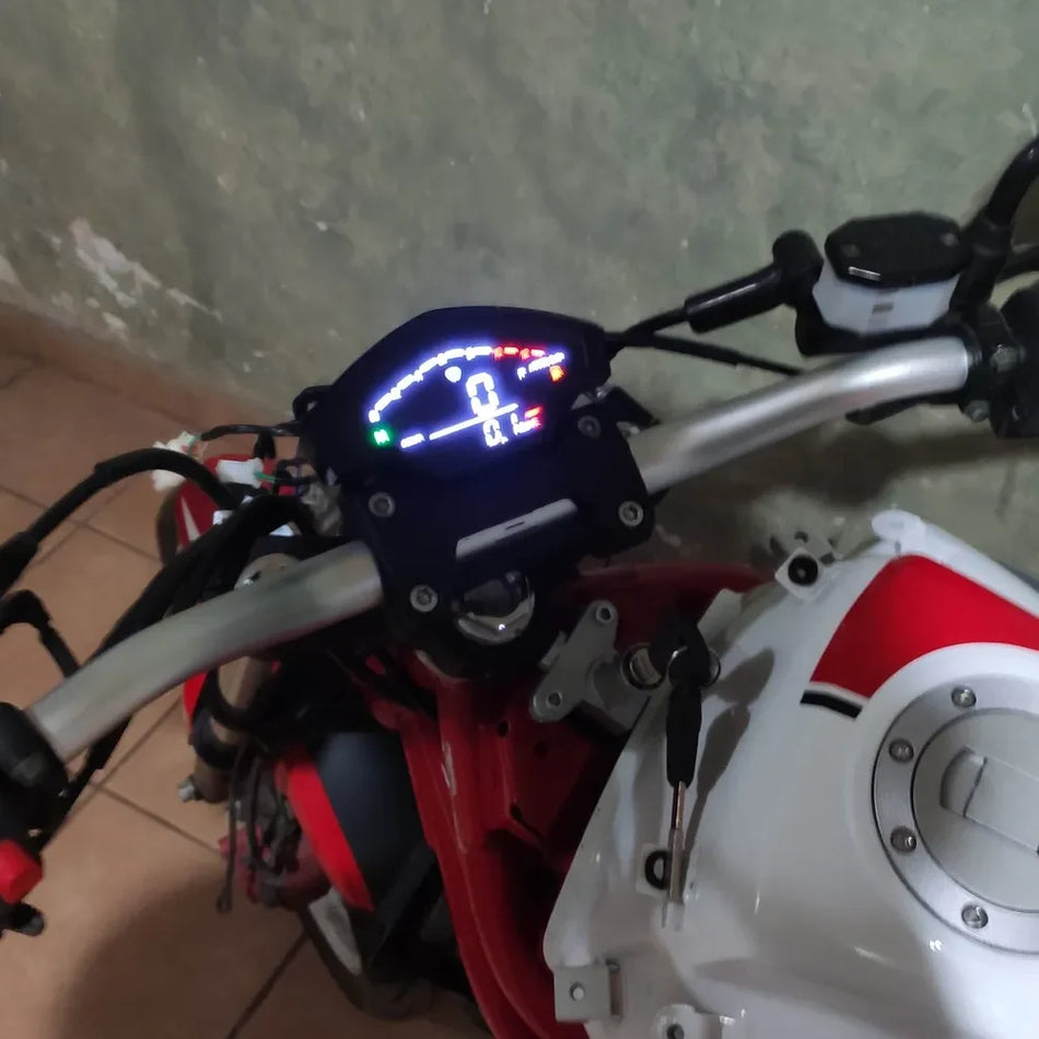 Italika Vortx 200 Motorcycle Instrument Cluster with Digital Speedometer, Tachometer and Odometer Display Plastic