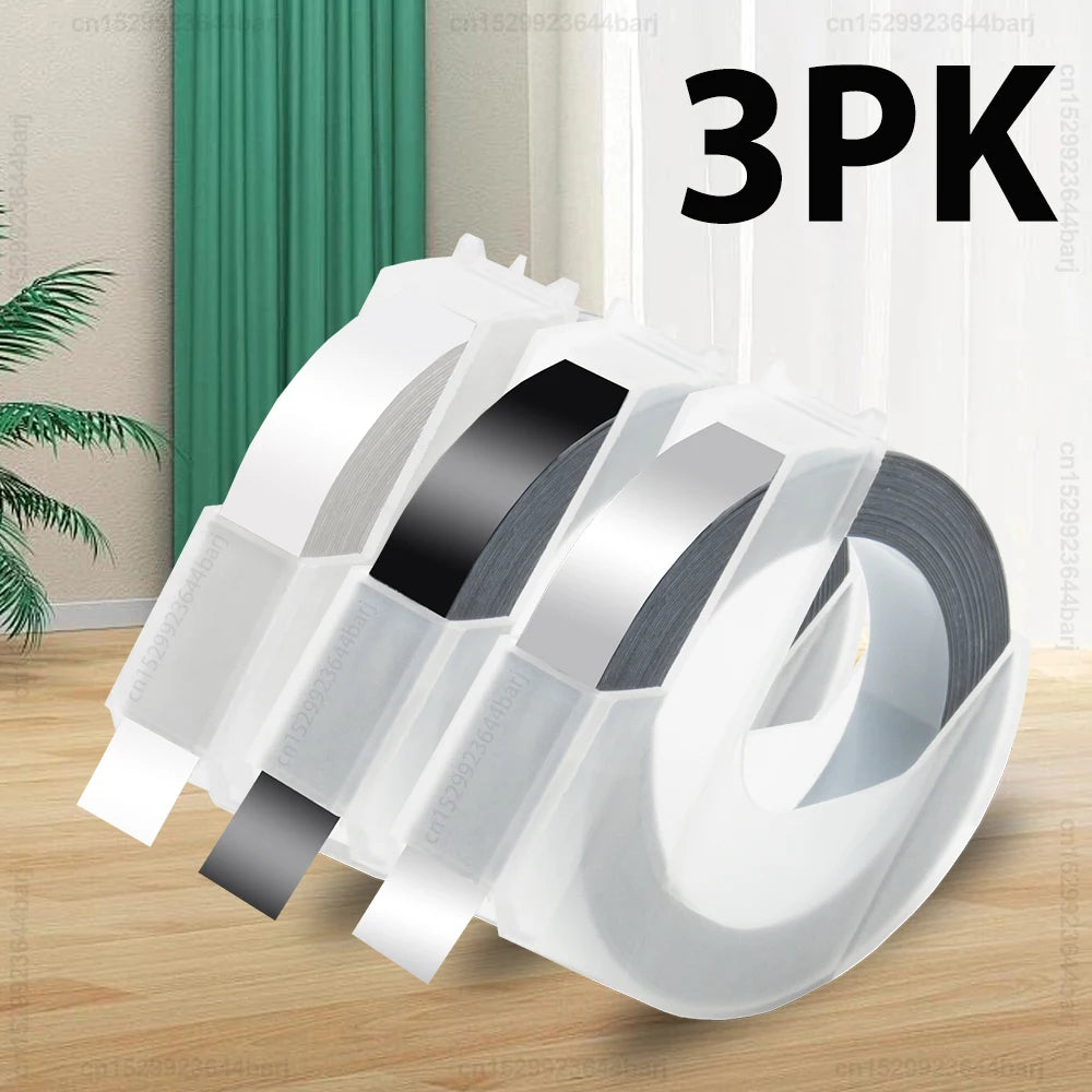 Motex E101 Portable 3D Embossing Label Printer &ndash; Compact 3PK Mixed Color 03