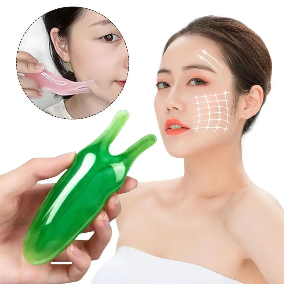 Natural Resin Gua Sha Massager for Face and Body - Skin Care Beauty Tool