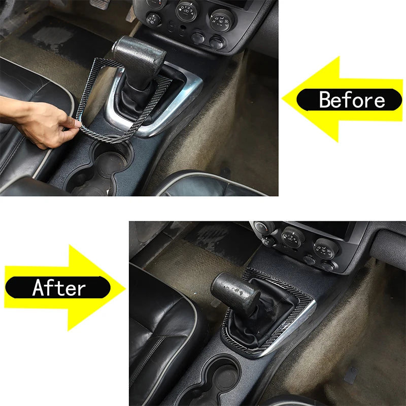 Mjuk kolfiber mittkonsolpanel för 2005 till 2009 H3