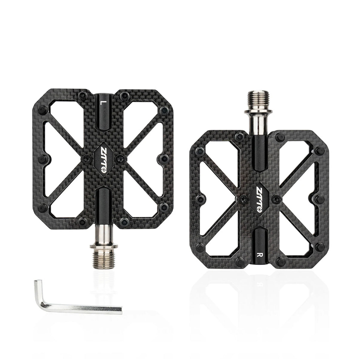 Bike Pedals Carbon Composite Three Bearings &ndash; Ultra-Light black