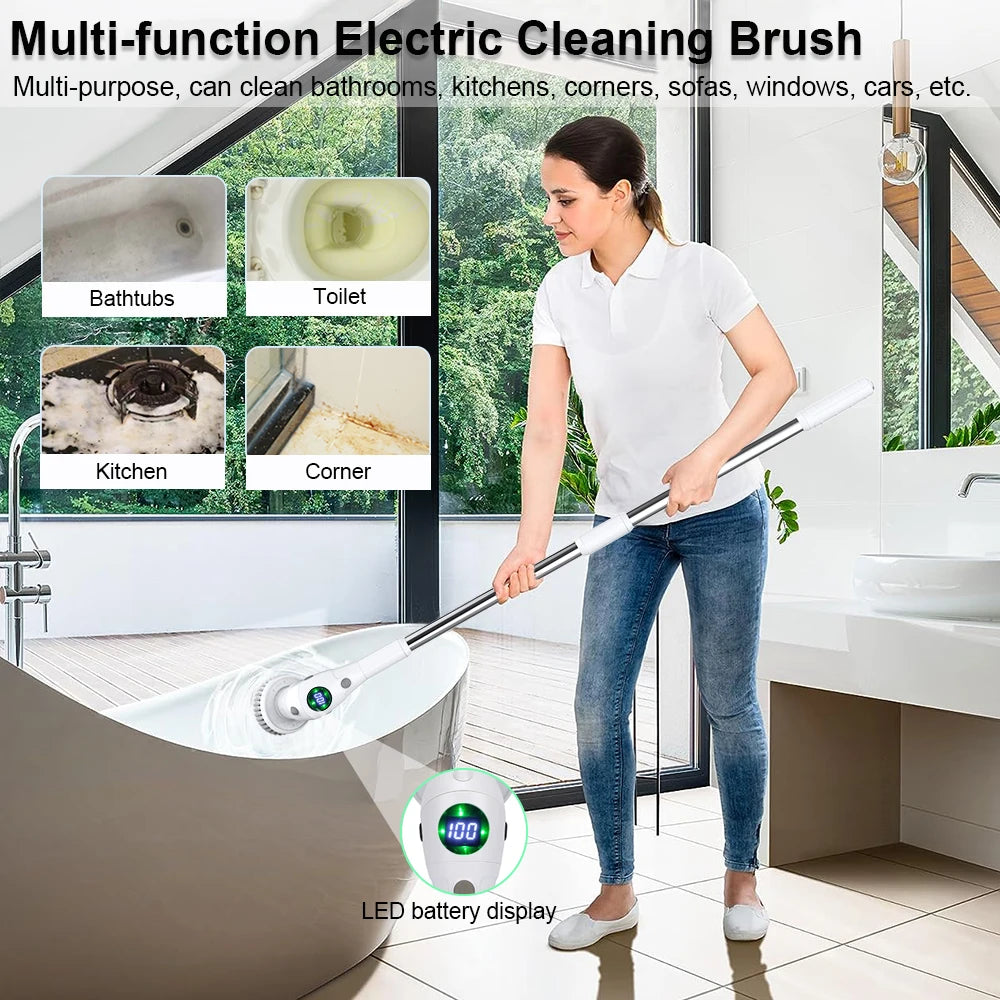 Electric Cleaning Brush 8 In 1 &ndash; 8 Replaceable Heads
