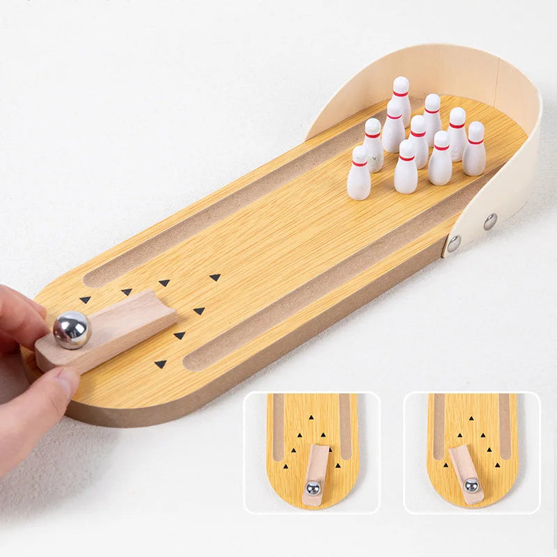 Mini Bowling Set - Desktop Stress Relief Game for All Ages