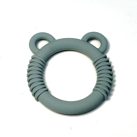 Baby Bear Silicone Teethers &ndash; Soothing Anti-Eating Hand Toys Sea Blue
