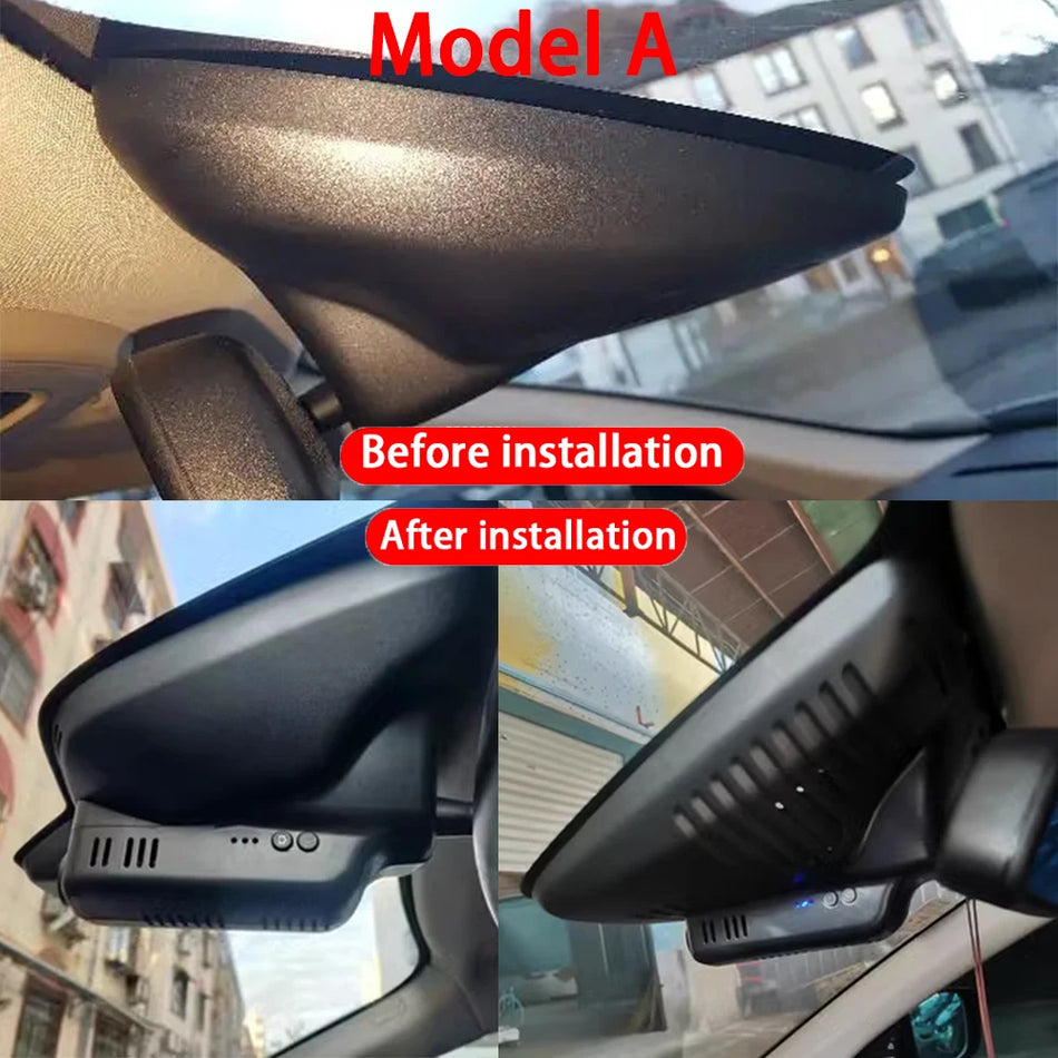 Volvo XC60 için 4K Ön ve Arka WiFi Tak ve Çalıştır Döngü Kayıtlı Dash Cam