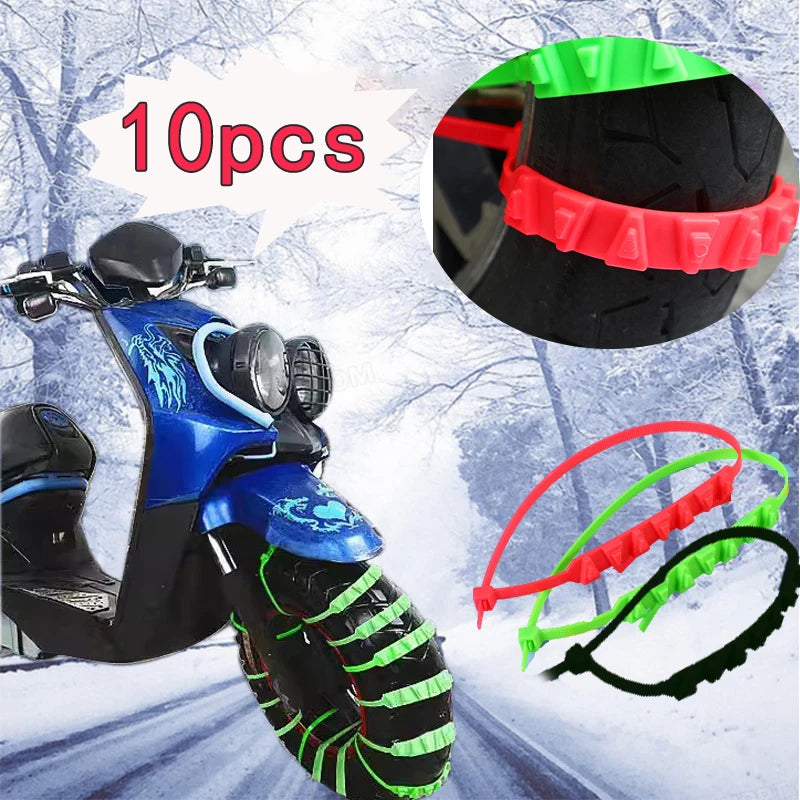 10pcs Car Tire Chains Snow Anti Skid Ties &ndash; Safety Belt